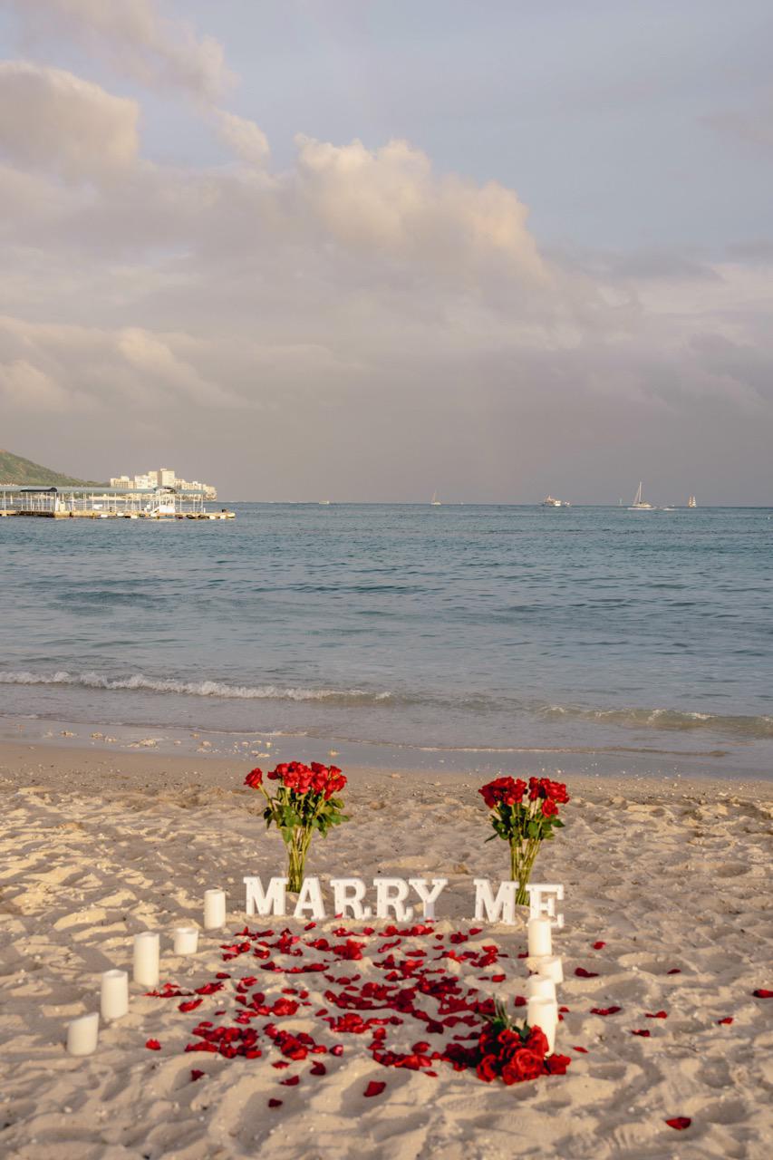 Hawaii Beach Proposal background + 30 minutes Photoshoot